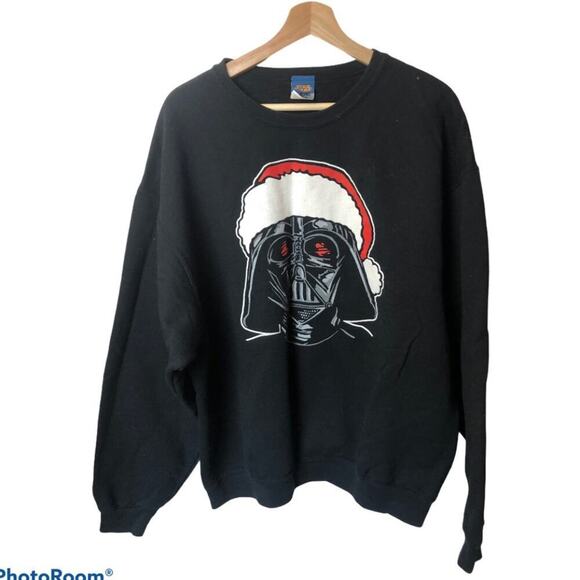 Darth Vader Santa Star Wars Sweatshirt Unisex XL - Picture 1 of 5